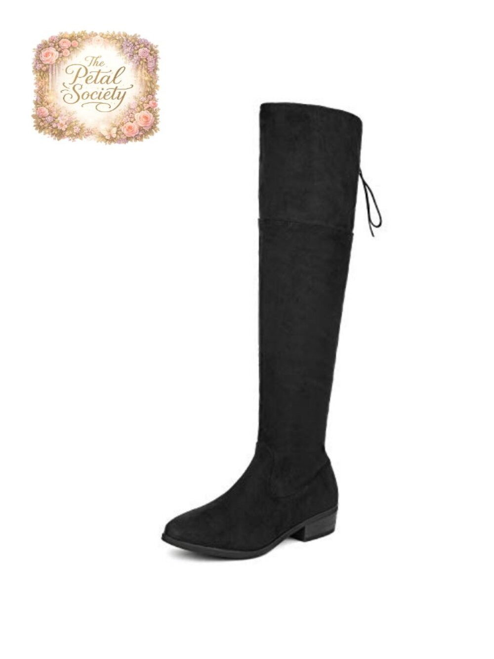 Suede Over the Knee Riding Boots Block Heel Pull-On